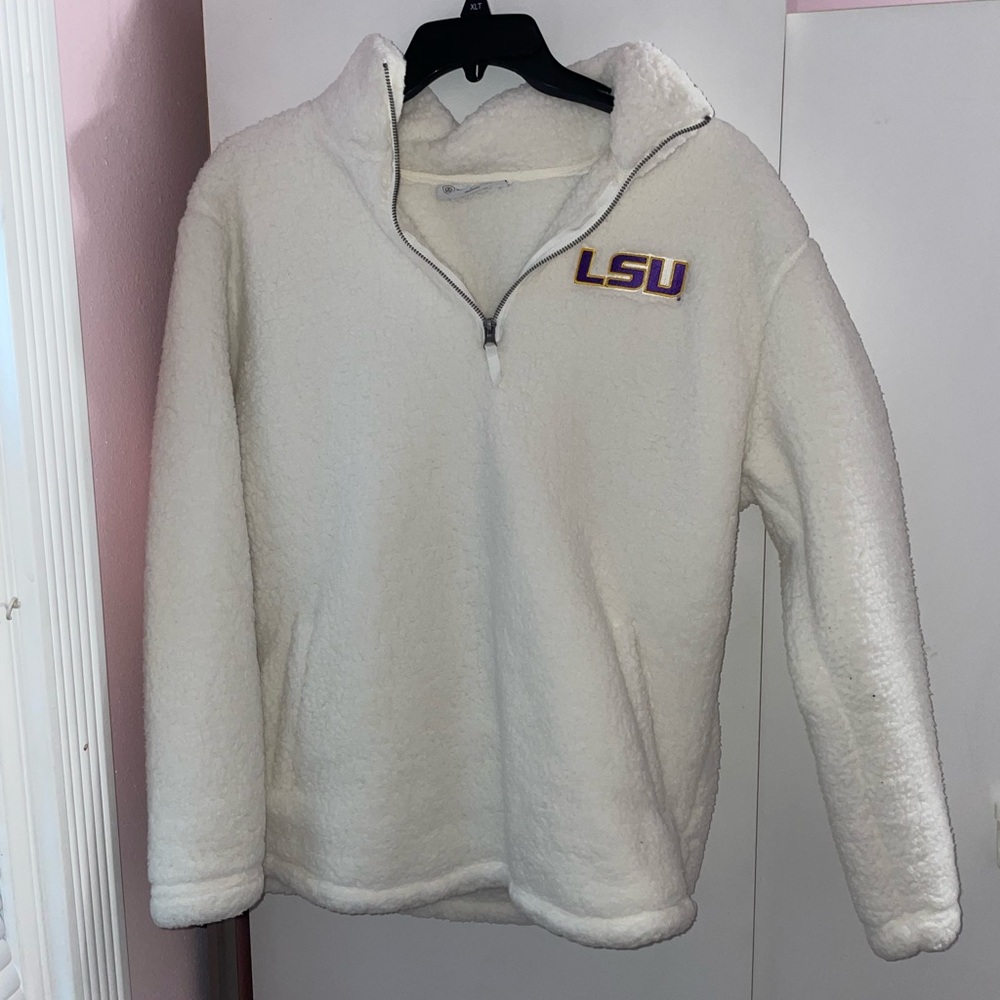 FUZZY LSU PULLOVER